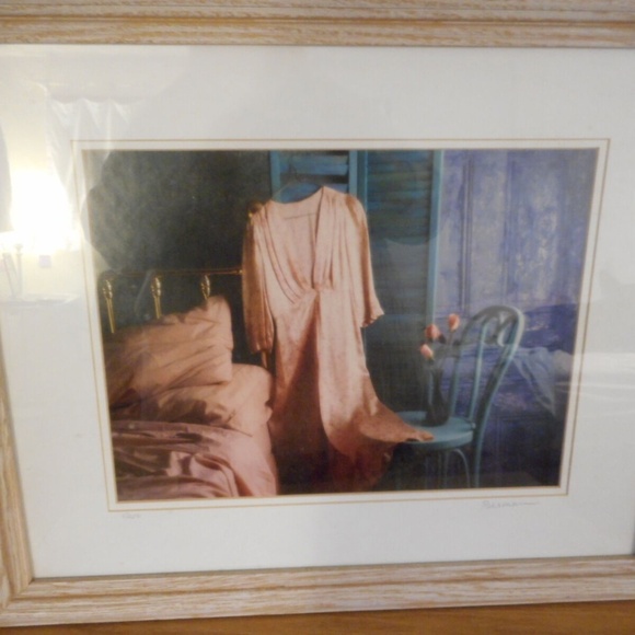 Vintage Shabby cottage chic photo print signed - Picture 1 of 3
